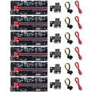Lot de 6 Cartes Riser PCI-Express VER010S 16x à 1x Extension Graphique Dual-6pin Molex - diymicro.fr