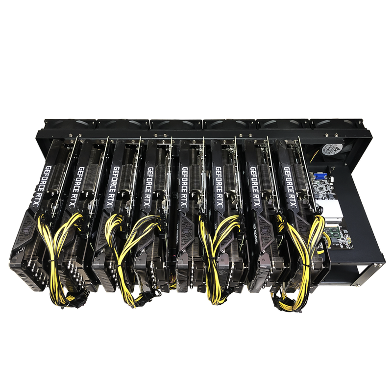 Rig Minage Plateforme Ouverte 2000W - 8 GPU GTX 1660 Super | DIY Micro