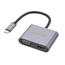 Adaptateur Concentrateur Type C vers VGA & HDMI 4K Full HD à 60Hz 1080P 2 en 1 - diymicro.fr