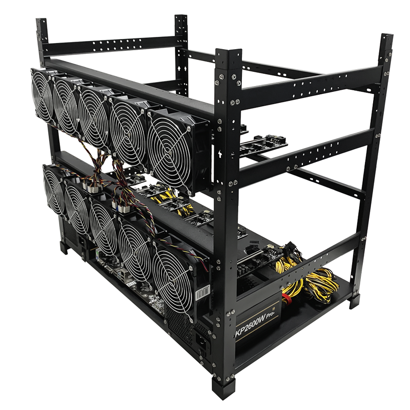 Rig Minage Plateforme Ouverte 5200W - Supportant 12GPU | DIY Micro