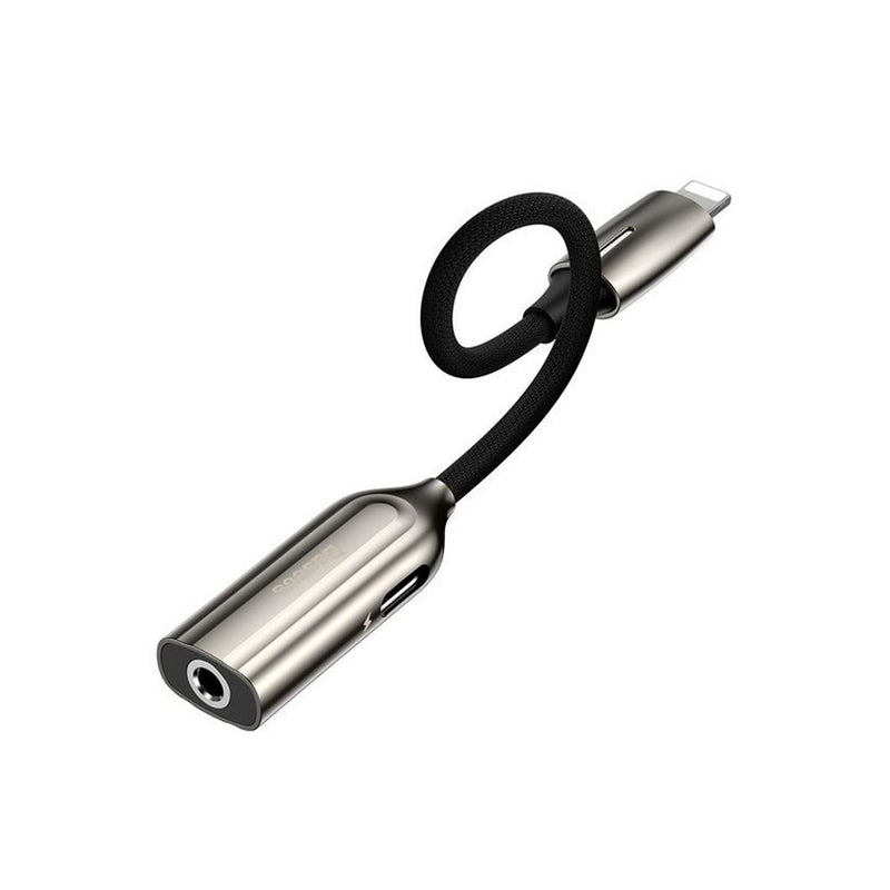 Baseus Adaptateur convertisseur Lightning vers Audio Jack 3.5mm + Lightning PD - diymicro.fr