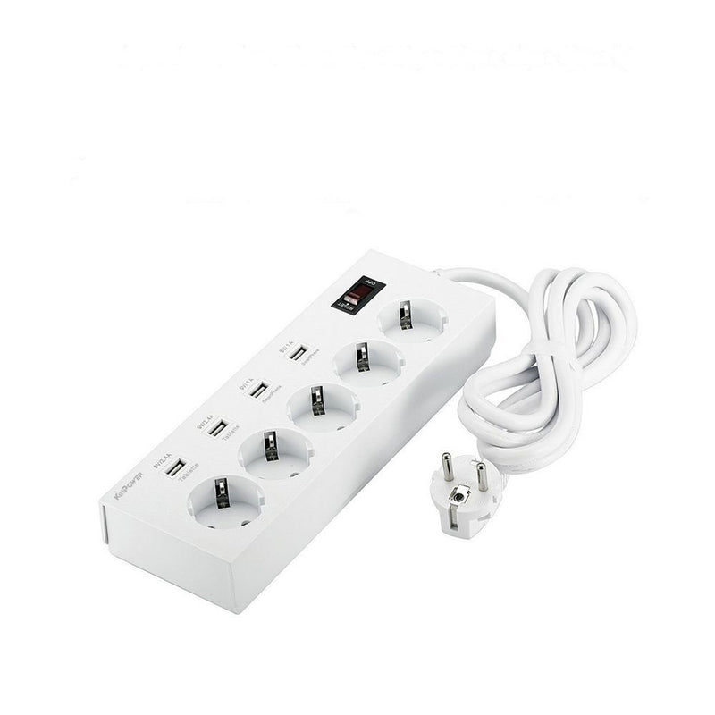 Multiprise parasurtenseurs 5 prises 4 USB avec interrupteur | DIY Micro