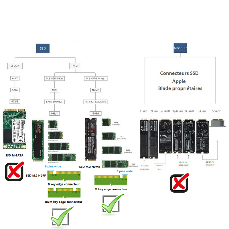 Caddy Carte PCI Express 4X Supporte SSD Format M.2 NGFF M.2 NVME 2 en 1 - diymicro.fr