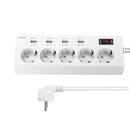 Multiprise parasurtenseurs 5 prises 4 USB avec interrupteur | DIY Micro