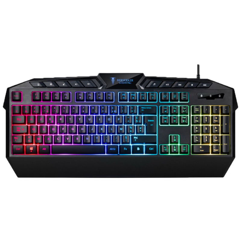 Clavier Azrty Berserker Gaming Thor-GX-800 RGB avec fil USB - diymicro.fr