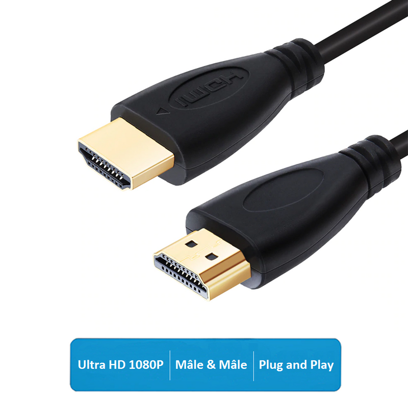 Kinpower Câble HDMI Mâle Mâle v1,4 UHD 3840 x 2160  High Speed + Ethernet - diymicro.fr