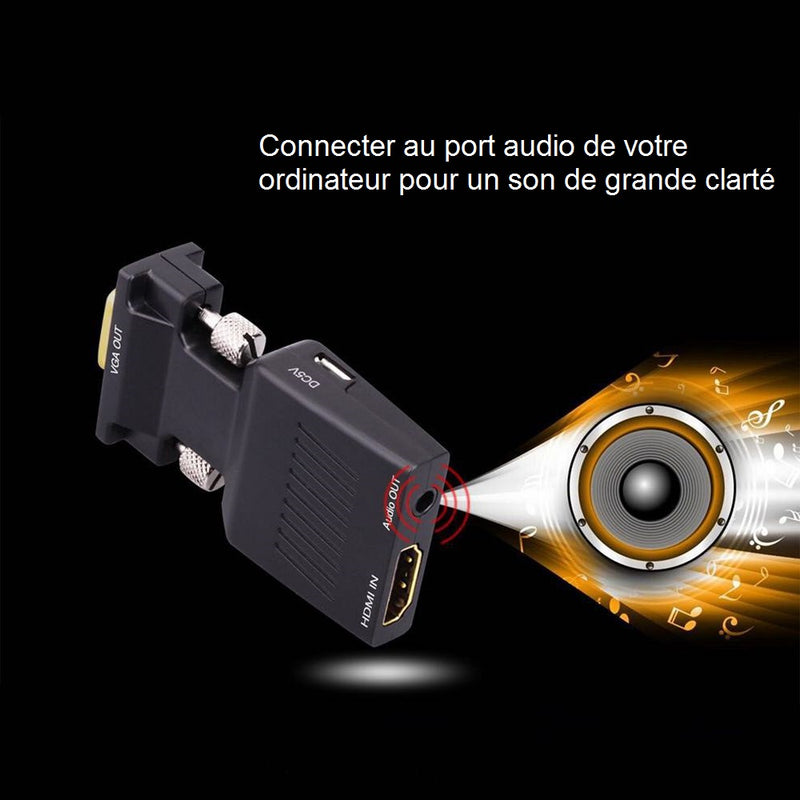 Kinpower Adaptateurs convertisseur HDMI vers VGA - diymicro.fr