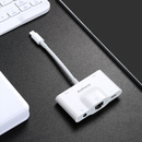 Adaptateur Concentrateur de Lightning vers Ethernet RJ-45 avec Port 3.5 Jack，USB OTG et Port de charge Lightning 4 en 1 - diymicro.fr