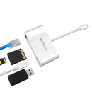 Adaptateur Concentrateur Lightning vers Ethernet RJ-45 avec Port USB OTG SD/TF et Port de Charge Lightning 5 en 1 - diymicor.fr