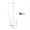 Adaptateur Concentrateur Type C vers Ethernet RJ-45 avec port charge Type C 2 en 1 -diymicro.fr