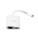 Adaptateur Concentrateur Type C vers Ethernet RJ-45 avec port charge Type C 2 en 1 -diymicro.fr