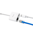 Adaptateur Concentrateur Type C vers Ethernet RJ-45 avec port charge Type C 2 en 1 -diymicro.fr