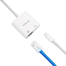 Adaptateur Concentrateur Lightning vers Ethernet RJ-45 avec Port de charge Lightning 2 en 1 - diymicro.fr