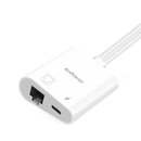 Adaptateur Concentrateur Lightning et Type C vers Ethernet RJ-45 avec port de charge Lightning 3 en 1 - diymicro.fr