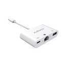 Adaptateur Concentrateur Lightning vers Ethernet RJ-45 avec Port USB OTG et Port de charge Lightning 3 en 1 - diymicro.fr